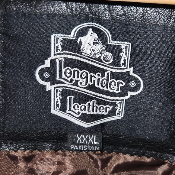 Black Leather Motorcycle Jacket Genuine Leather Fitted - Picture 6 of 11